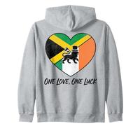 Half Irish Half Jamaican Soul Flag Mixed Heritage Roots Love Zip Hoodie