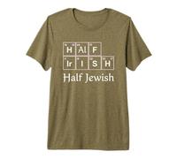 Half Irish Half Jewish Periodic Table Chemistry DNA Premium T-Shirt