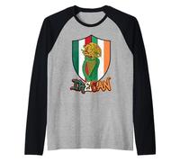 Half Irish Half Mexican Flag Irecan Harp Mexirish Pride Raglan Baseball Tee