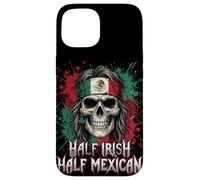 Half Irish Half Mexican Skull Biker Style Bandana Mex-Irish Case for iPhone 15