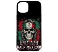 Half Irish Half Mexican Skull Biker Style Bandana Mex-Irish Case for iPhone 15 Plus