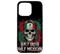 Half Irish Half Mexican Skull Biker Style Bandana Mex-Irish Case for iPhone 15 Pro Max
