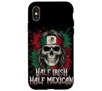 Half Irish Half Mexican Skull Biker Style Bandana Mex-Irish Case for iPhone X/XS