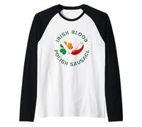 Half Irish Half Polish Matching Family St Patricks Day Raglan Baseball Tee