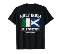 Half Irish Half Scottish Heritage Ireland Scotland Roots T-Shirt