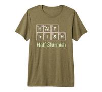 Half Irish Half Skirmsih Periodic Table Chemistry DNA Premium T-Shirt