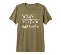 Half Irish Half Starfish Periodic Table Chemistry DNA Premium T-Shirt