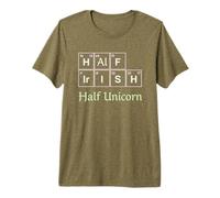 Half Irish Half Unicorn Periodic Table Chemistry Science DNA Premium T-Shirt