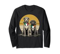 Half Italian Half Irish Dog Flags Cane Corso Wolfhound Long Sleeve T-Shirt