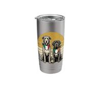 Half Italian Half Irish Dog Flags Cane Corso Wolfhound Stainless Steel Insulated Tumbler