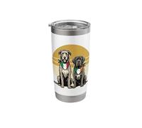 Half Italian Half Irish Dog Flags Cane Corso Wolfhound Stainless Steel Insulated Tumbler