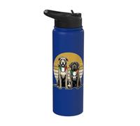 Half Italian Half Irish Dog Flags Cane Corso Wolfhound Stainless Steel Insulated Water Bottle