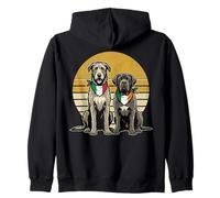 Half Italian Half Irish Dog Flags Cane Corso Wolfhound Zip Hoodie