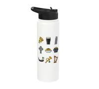Half Italian Half Irish Funny St Patricks Day Food & Culture Stainless Steel Insulated Water Bottle
