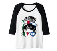 Half Italian Half Scottish Mix Italy and Scotland Roots Raglan Baseball Tee