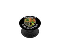 Half Jamaican Half Irish Heritage Crest Logo Pineapple PopSockets Adhesive PopGrip