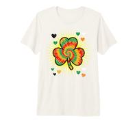 Half Jamaican Half Irish Rasta Shamrock St Patricks Day Premium T-Shirt