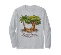 Half Jamaican Half Irish Shared Roots Celtic Knot Trees Long Sleeve T-Shirt