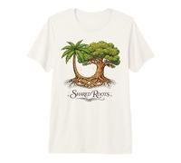 Half Jamaican Half Irish Shared Roots Celtic Knot Trees Premium T-Shirt
