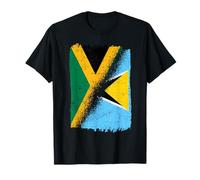 Half Jamaican Half St Lucian Flag Jamaica St Lucia Heritage T-Shirt