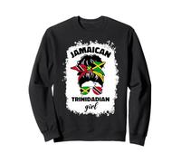 Half Jamaican Trinidadian Jamaica Flag Trinidad and Tobago Sweatshirt