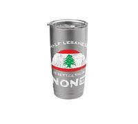 Half Lebanese is Better Than None Lebanese Republic Heritage Stainless Steel Insulated Tumbler
