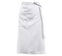 Half Length Long Waist Apron, Waiter Waitress Aprons, Short Plain Apron, Cooking Cleaning Aprons for Women Men, Pinny Apron with Pocket for Secondary School Kitchen Restaurant Bistro (White)