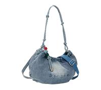 Denim crossbody bag for women Desigual Half Logo Waverly Bleu TU