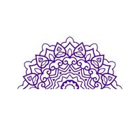 Half Mandala Window Decals Car Decals Wall Decal Vinyl Decal Mandala Sticker Boho Om Zen Yoga Bedroom Wall Art Mural Small - 17x34cm