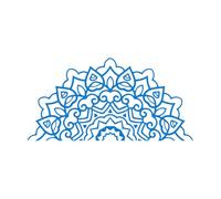 Half Mandala Window Decals Car Decals Wall Decal Vinyl Decal Mandala Sticker Boho Om Zen Yoga Bedroom Wall Art Mural Small - 17x34cm