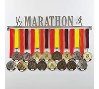 HALF MARATHON - Medal Hangers for Running Female, Half Marathon, Runner - Medal Show Wall Mounted - Medal Display Rack - Trophy Holder (F 450 mm x 80 mm x 3 mm)