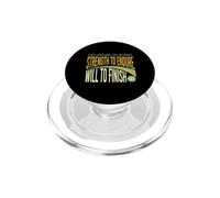 Half Marathon Runner Courage to start, strength to endure PopSockets PopGrip for MagSafe