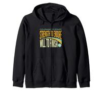 Half Marathon Runner Courage to start, strength to endure Zip Hoodie