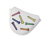 Half Mazzeria Putter Cover - Pu Maallet with Magnetic Closure | Mallet Lid | Magnetic Shroud with Embroidered Design | Elegant Golf Accessory for Practice, Quota Use