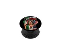 Half Mexican American Yes I'm Both Mexican Flag USA Heritage PopSockets Adhesive PopGrip