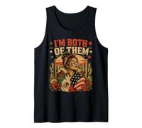 Half Mexican American Yes I'm Both Mexican Flag USA Heritage Tank Top