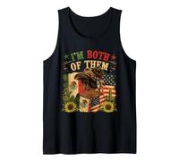 Half Mexican American Yes I'm Both Mexican Flag USA Heritage Tank Top