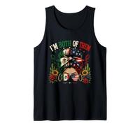 Half Mexican American Yes I'm Both Mexican Flag USA Heritage Tank Top