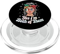 Half Mexican American Yes I'm Both of Them Mexico USA Flag PopSockets PopGrip for MagSafe