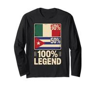Half Mexican Cuban Roots 100% Legend Mexico Cuba Long Sleeve T-Shirt