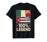 Half Mexican Cuban Roots 100% Legend Mexico Cuba T-Shirt