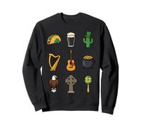 Half Mexican Half Irish Heritage Mex-Irish Taco Shamrock Sweatshirt