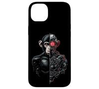 Half Monkey Lover Robotic Cyborg Ape AI Robots Tech Primates Case for iPhone 14 Plus