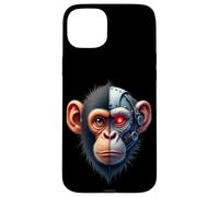 Half Monkey Lover Robotic Cyborg Ape AI Robots Tech Primates Case for iPhone 15 Plus