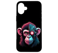 Half Monkey Lover Robotic Cyborg Ape AI Robots Tech Primates Case for iPhone 16 Plus