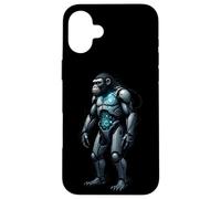 Half Monkey Lover Robotic Cyborg Ape AI Robots Tech Primates Case for iPhone 16 Plus
