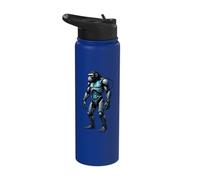 Half Monkey Lover Robotic Cyborg Ape AI Robots Tech Primates Stainless Steel Insulated Water Bottle