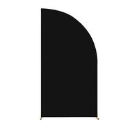 Half Moon Arch Backdrop Cover, Half Moon Arch Backdrop Stand Cover, Backdrop Arch Cover Spandex Fitting Backdrop Cover, for Wedding Baby Shower Party Decorations (101x202cm(6.6ft),Black)