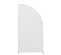 Half Moon Arch Backdrop Cover, Half Moon Arch Backdrop Stand Cover, Backdrop Arch Cover Spandex Fitting Backdrop Cover, for Wedding Baby Shower Party Decorations (101x202cm(6.6ft),White)