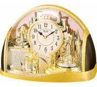 Half Moon Arched Gilt Design RHYTHM Twin Pendulum Mantel Clock